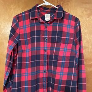 J Crew perfect fit size M plaid shirt women’s cotton
